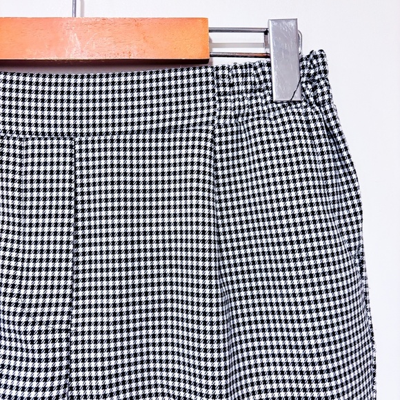 Simons black and white houndstooth pants | Elastic waist comfort * - Picture 7 of 8